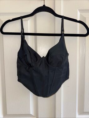 NWOT UO Black Structured Bustier Crop Top
